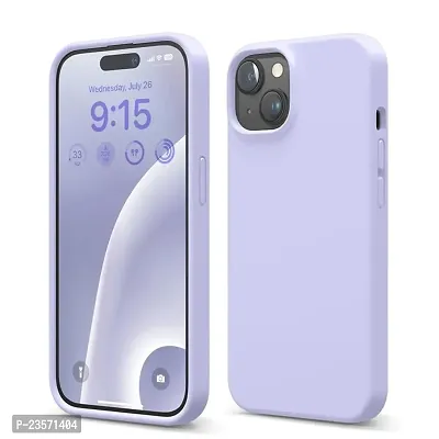 iNFiGO Silicone Back Case for Apple iPhone 15 Plus |Liquid Silicone| Thin, Slim, Soft Rubber Gel Case | Raised Bezels for Extra Protection of Camera  Screen (Lavender).