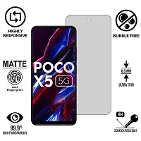 iNFiGO Frosted Matte Finish (Anti-Scratch) Tempered Glass Screen Protector for Poco X5.-thumb1