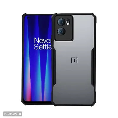 iNFiGO OnePlus Nord CE 2 5G Shockproof Bumper Crystal Clear Back Cover | 360 Degree Protection TPU+PC | Camera Protection | Acrylic Transparent Back Cover for OnePlus Nord CE 2 5G (Black).