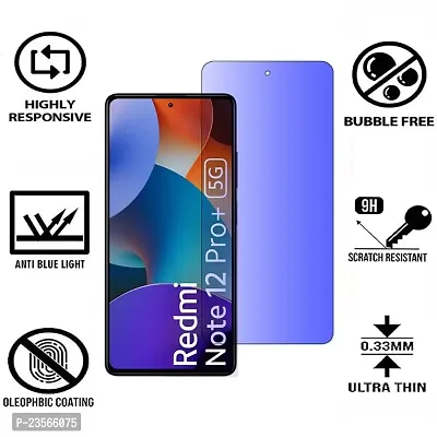 iNFiGO Blue Light Resistant Tempered Glass, a Screen Protector compatible for Redmi Note 12 Pro Plus 5G.-thumb2