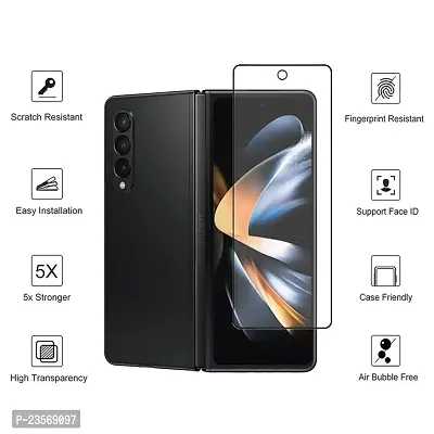 iNFiGO HD Clear Tempered Glass Screen Protector designed for Samsung Galaxy Fold 4 5G - Transaprent-thumb2