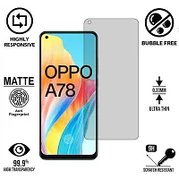 iNFiGO Frosted Matte Finish (Anti-Scratch) Tempered Glass Screen Protector for OPPO A78 4G.-thumb1