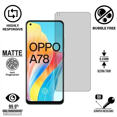 iNFiGO Frosted Matte Finish (Anti-Scratch) Tempered Glass Screen Protector for OPPO A78 4G.-thumb2