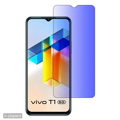 iNFiGO Blue Light Resistant Tempered Glass, a Screen Protector compatible for vivo T1 5G