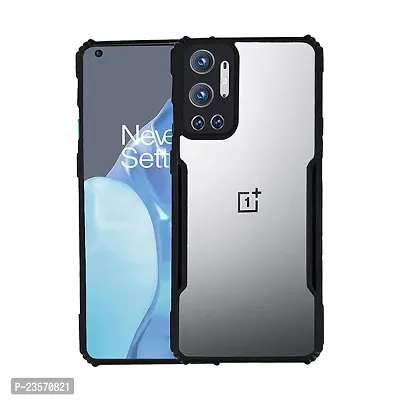 iNFiGO OnePlus 9 Pro Shockproof Bumper Crystal Clear Back Cover | 360 Degree Protection TPU+PC | Camera Protection | Acrylic Transparent Back Cover for OnePlus 9 Pro (Black).