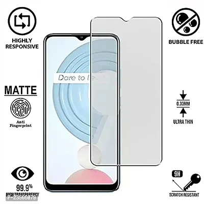 iNFiGO Anti-Scratch Matte Finish Tempered Glass, a Screen Protector compatible for Realme C21-thumb2