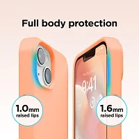iNFiGO Silicone Back Case for Apple iPhone 13 |Liquid Silicone| Thin, Slim, Soft Rubber Gel Case | Raised Bezels for Extra Protection of Camera  Screen (Salmon).-thumb3