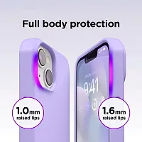 iNFiGO Silicone Back Case for Apple iPhone 14 |Liquid Silicone| Thin, Slim, Soft Rubber Gel Case | Raised Bezels for Extra Protection of Camera  Screen (Lavender).-thumb3