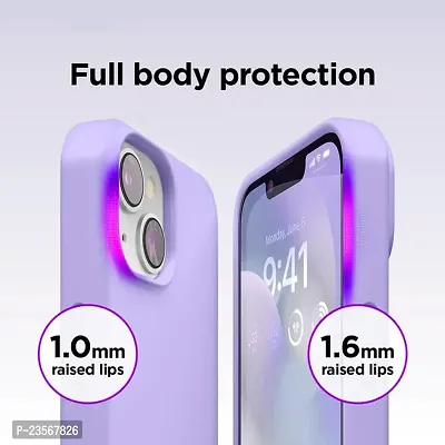 iNFiGO Silicone Back Case for Apple iPhone 14 |Liquid Silicone| Thin, Slim, Soft Rubber Gel Case | Raised Bezels for Extra Protection of Camera  Screen (Lavender).-thumb4