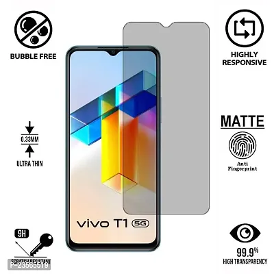 iNFiGO Anti-Scratch Matte Finish Tempered Glass, a Screen Protector compatible for vivo T1 5G-thumb2