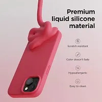 iNFiGO Silicone Back Case for Apple iPhone 15 Plus |Liquid Silicone| Thin, Slim, Soft Rubber Gel Case | Raised Bezels for Extra Protection of Camera  Screen (Brick Red).-thumb1