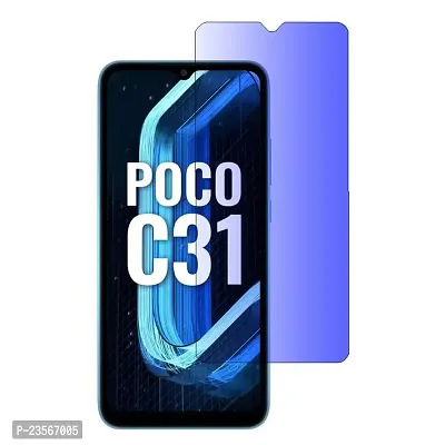 iNFiGO Blue Light Resistant Tempered Glass, a Screen Protector compatible for POCO C31.