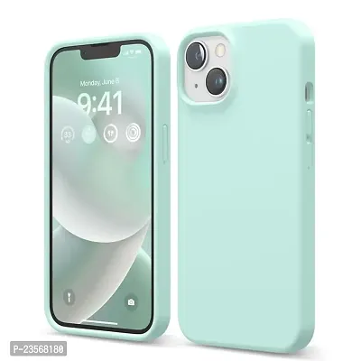 iNFiGO Silicone Back Case for Apple iPhone 14 |Liquid Silicone| Thin, Slim, Soft Rubber Gel Case | Raised Bezels for Extra Protection of Camera  Screen (Aqua).