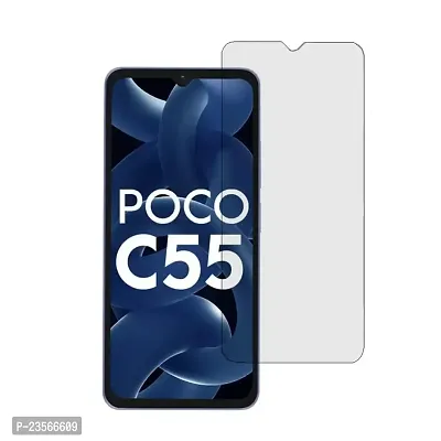 iNFiGO Crystal Clear Impossible (Flexible Glass) Screen Protector for Poco C55.