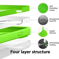 iNFiGO Silicone Back Case for Apple iPhone 14 |Liquid Silicone| Thin, Slim, Soft Rubber Gel Case | Raised Bezels for Extra Protection of Camera  Screen (Neon Green).-thumb2