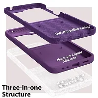 iNFiGO for Samsung Galaxy Z Flip 5 5G Phone Case |Liquid Silicone| Thin, Slim, Soft Rubber Gel Case | Raised Bezels for Extra Protection of Camera  Screen (Purple).-thumb3