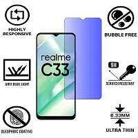 iNFiGO Blue Light Resistant Tempered Glass, a Screen Protector compatible for Realme C33-thumb1