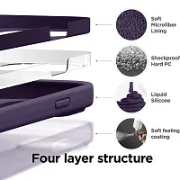 iNFiGO Silicone Back Case for Apple iPhone 13 |Liquid Silicone| Thin, Slim, Soft Rubber Gel Case | Raised Bezels for Extra Protection of Camera  Screen (Deep Purple).-thumb2