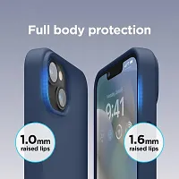 iNFiGO Silicone Back Case for Apple iPhone 13 |Liquid Silicone| Thin, Slim, Soft Rubber Gel Case | Raised Bezels for Extra Protection of Camera  Screen (Navy Blue).-thumb3