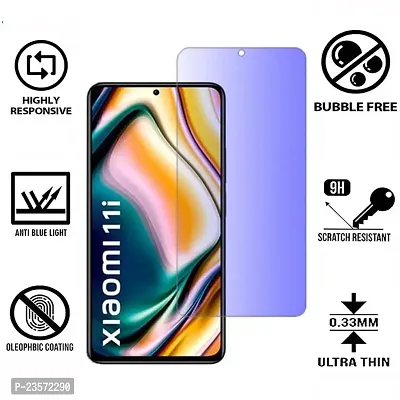 iNFiGO Blue Light Resistant Tempered Glass, a Screen Protector compatible for Xiaomi 11i 5G.-thumb2