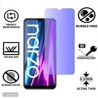 iNFiGO Blue Light Resistant Tempered Glass, a Screen Protector compatible for Realme Narzo 50i-thumb2