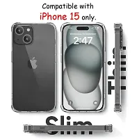 iNFiGO Armor Case for Apple iPhone 15 |Shock-Proof Military Grade Protection | Thin  Slim | Raised Bezels for Extra Protection of Camera  Screen (Transparent).-thumb3
