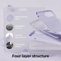 iNFiGO Silicone Back Case for Apple iPhone 15 Plus |Liquid Silicone| Thin, Slim, Soft Rubber Gel Case | Raised Bezels for Extra Protection of Camera  Screen (Lavender).-thumb2