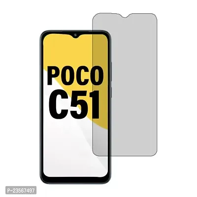 iNFiGO Frosted Matte Finish (Anti-Scratch) Tempered Glass Screen Protector for Poco C51.