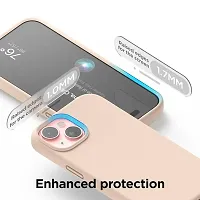 iNFiGO Silicone Back Case for Apple iPhone 15 |Liquid Silicone| Thin, Slim, Soft Rubber Gel Case | Raised Bezels for Extra Protection of Camera  Screen (Sand Pink).-thumb3