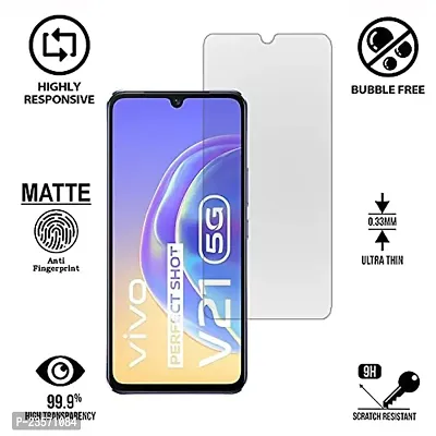 iNFiGO Anti-Scratch Matte Finish Tempered Glass, a Screen Protector compatible for vivo V21-thumb2