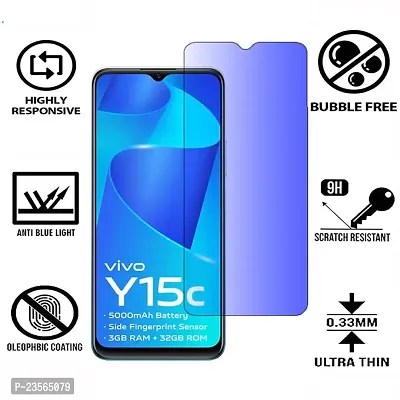 iNFiGO Blue Light Resistant Tempered Glass, a Screen Protector compatible for vivo Y15c-thumb2