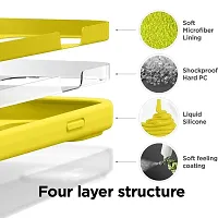 iNFiGO Silicone Back Case for Apple iPhone 13 |Liquid Silicone| Thin, Slim, Soft Rubber Gel Case | Raised Bezels for Extra Protection of Camera  Screen (Yellow).-thumb2