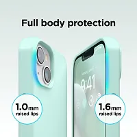 iNFiGO Silicone Back Case for Apple iPhone 13 |Liquid Silicone| Thin, Slim, Soft Rubber Gel Case | Raised Bezels for Extra Protection of Camera  Screen (Aqua).-thumb3
