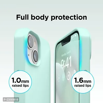 iNFiGO Silicone Back Case for Apple iPhone 13 |Liquid Silicone| Thin, Slim, Soft Rubber Gel Case | Raised Bezels for Extra Protection of Camera  Screen (Aqua).-thumb4