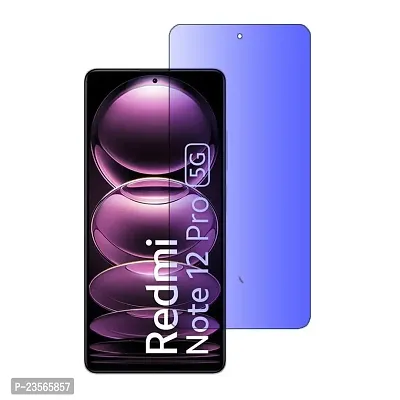 iNFiGO Anti Blue Light (Blue Light Resistant to Protect your Eyes) Tempered Glass Screen Protector for Redmi Note 12 Pro 5G.