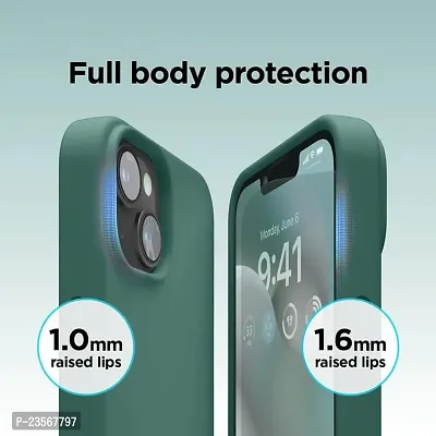 iNFiGO Silicone Back Case for Apple iPhone 14 |Liquid Silicone| Thin, Slim, Soft Rubber Gel Case | Raised Bezels for Extra Protection of Camera  Screen (Teal).-thumb4