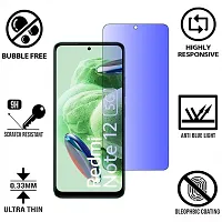 iNFiGO Anti Blue Light (Blue Light Resistant to Protect your Eyes) Tempered Glass Screen Protector for Redmi Note 12 5G.-thumb1