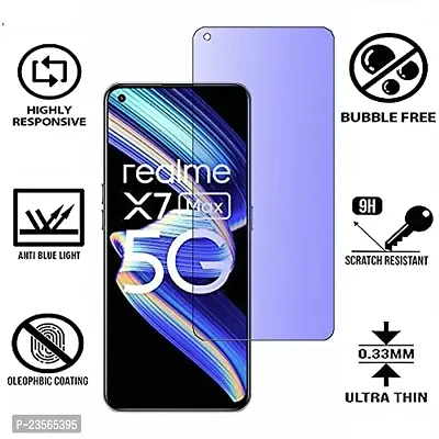 iNFiGO Blue Light Resistant Tempered Glass, a Screen Protector compatible for Realme X7 Max-thumb2