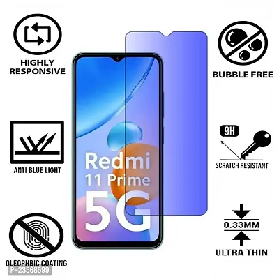 iNFiGO Blue Light Resistant Tempered Glass, a Screen Protector compatible for Redmi 11 Prime 5G.-thumb2