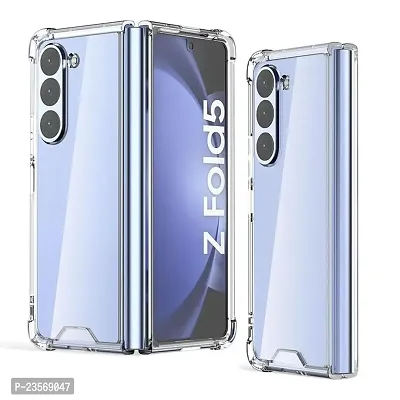 iNFiGO Back Cover for Samsung Galaxy Z Fold 5 5G, Slim Fit Crystal Clear Hard PC  Soft TPU Bumper Cover with Shockproof Heavy Duty Protection (Clear).