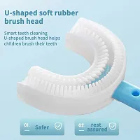 U Shape Toothbrush Kids, U-Shaped Convenient Tooth Wash Cleaning Brush Oral Care,Kids Toothbrush U-Shaped Soft Silicone, 360deg; Whole Mouth Manual Toothbrush for Kids - Pack of 1 (Multicolor)-thumb2