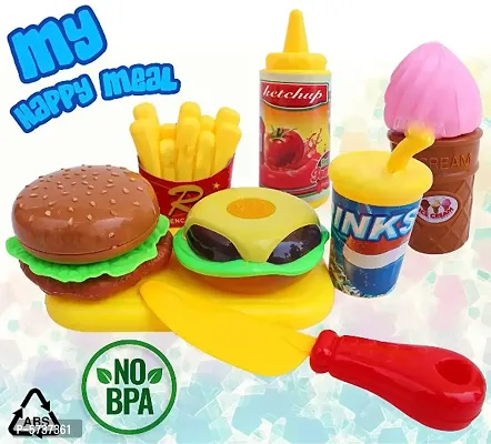 My happy meal fast food pretend play toys set for kids-thumb0