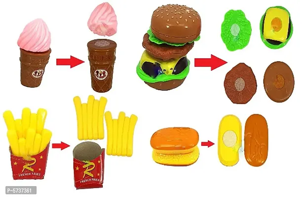 My happy meal fast food pretend play toys set for kids-thumb2