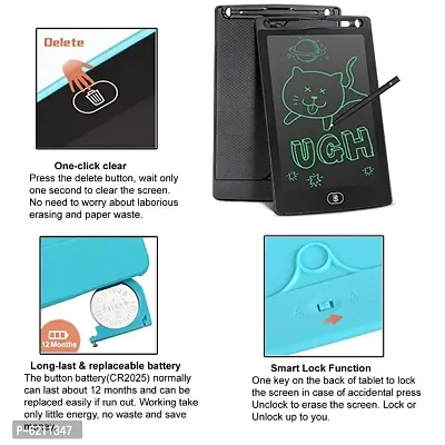 Re-Writable LCD Writing Pad with Screen 21.5cm (8.5-inch) for Drawing, Playing, Handwriting Gifts for Kids and Adults(Black)-Pack of 1-thumb3