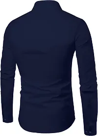 Stylish Purple Polycotton Solid Long Sleeves Casual Shirt For Men-thumb2