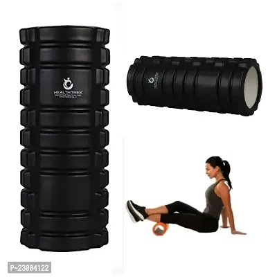 Healthtrek Yoga Foam Roller for Trigger Points (33 CM) - Black