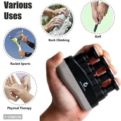 Healthtrek Adjustable Finger Gripper for Musician (Pack of 1, Black)-thumb4