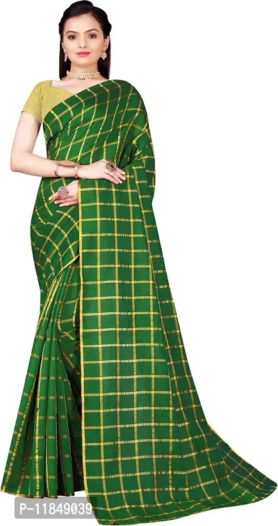 Trendy Cotton Silk Saree with Blouse piece For Women