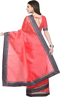 Trendy Silk Blend Saree with Blouse piece For Women-thumb3