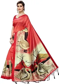 New Launched Art Silk Saree with Blouse piece For Women-thumb1